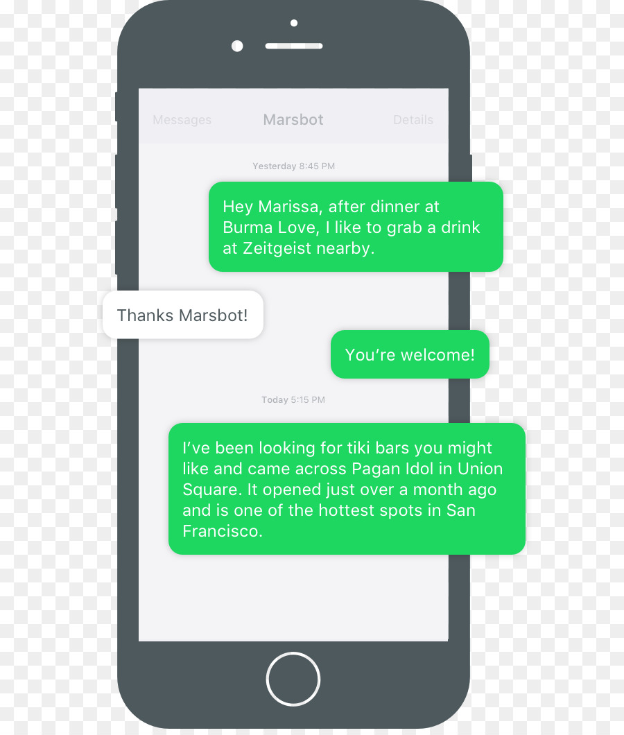 Foursquare-Text-messaging-Chatbot Handys SMS - Einstellungen des Handys
