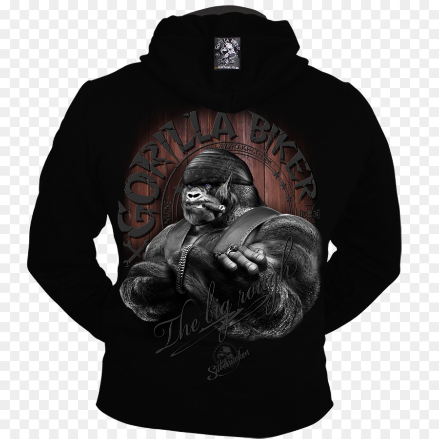 Felpa Gorilla T-shirt Silberrücken Biker - Gorilla nero
