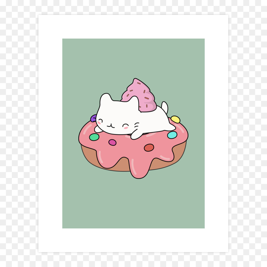 Clip art Illustration Pink M Finger Tier - Donuts Kawaii