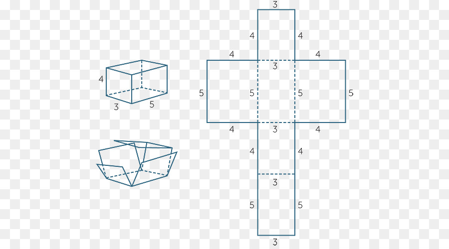 Prisma Superficie Rettangolo di Geometria Matematica - piatto di forma irregolare