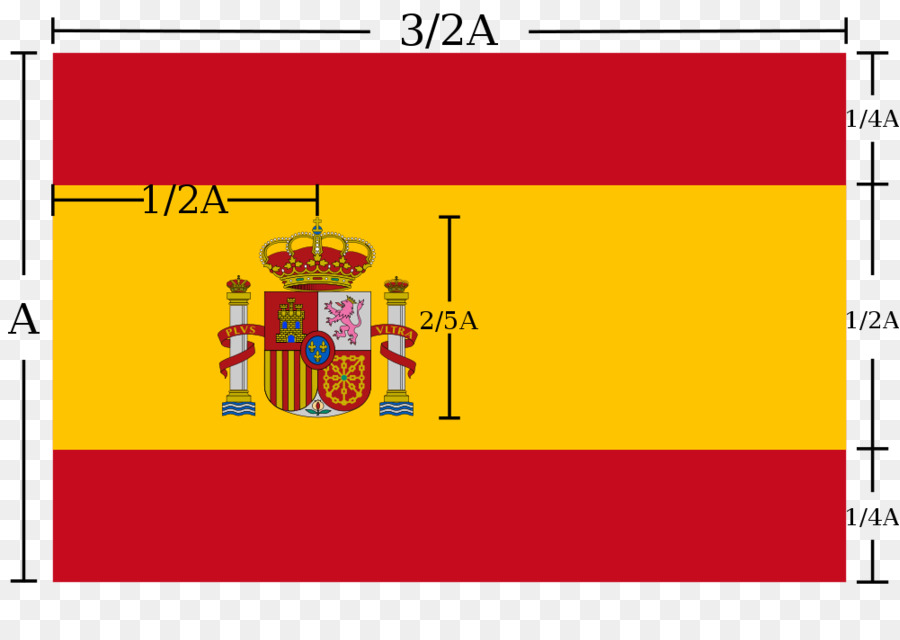 Bandiera della Spagna, bandiera Nazionale di grafica Vettoriale - bandiera