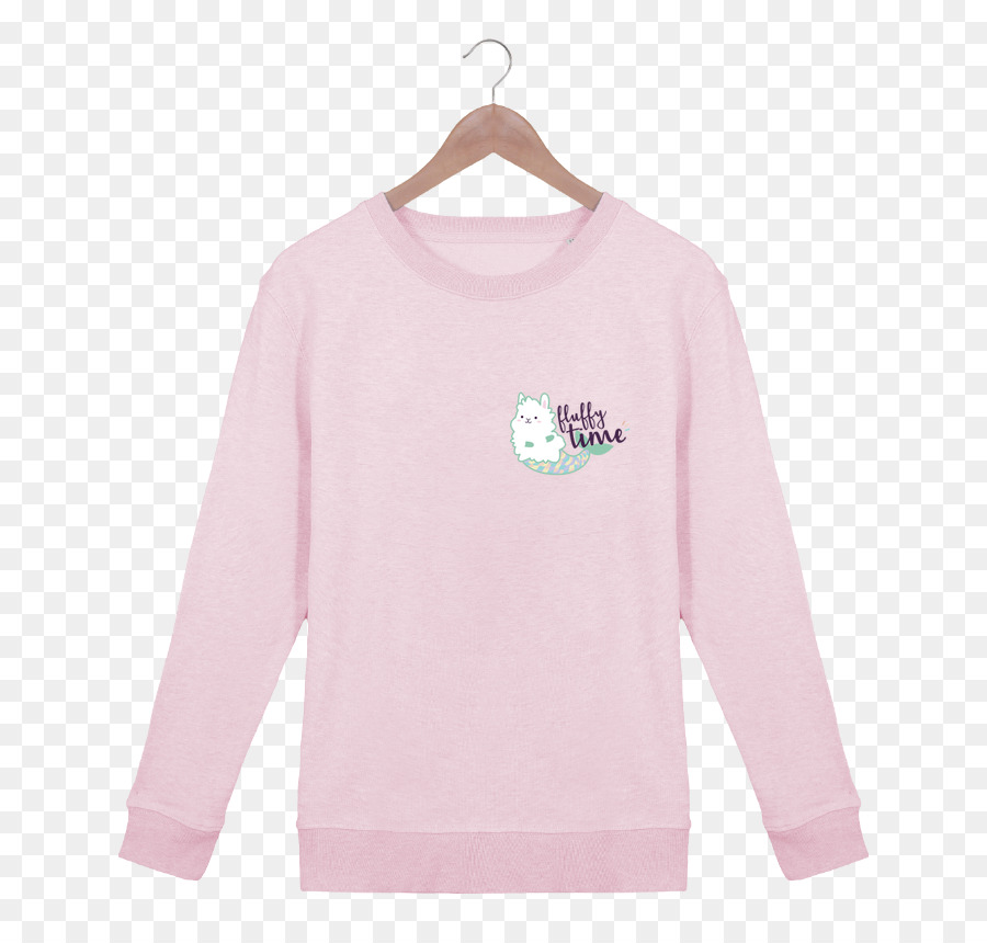 T-shirt Hoodie Bluza-Tasche Sleeve - Meerjungfrau pink