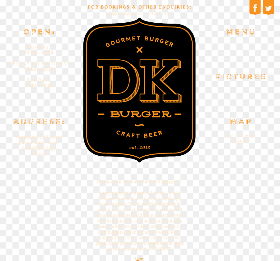 DK Burger Bier Logo Bar Waterkloof - gourmet Burger