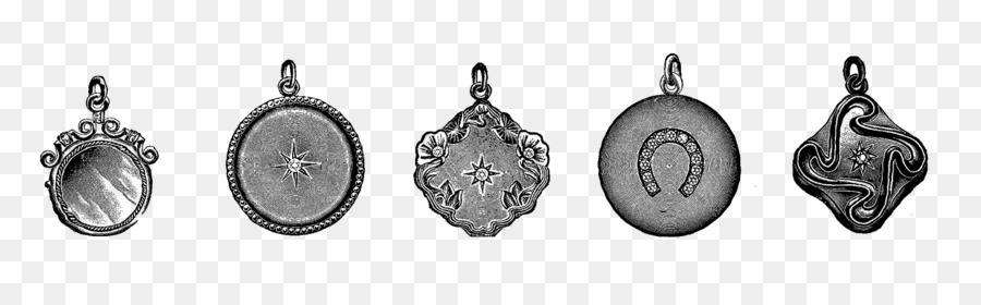 Medaillon Ohrringe Produkt-design Silber - Briefmarken Grenze
