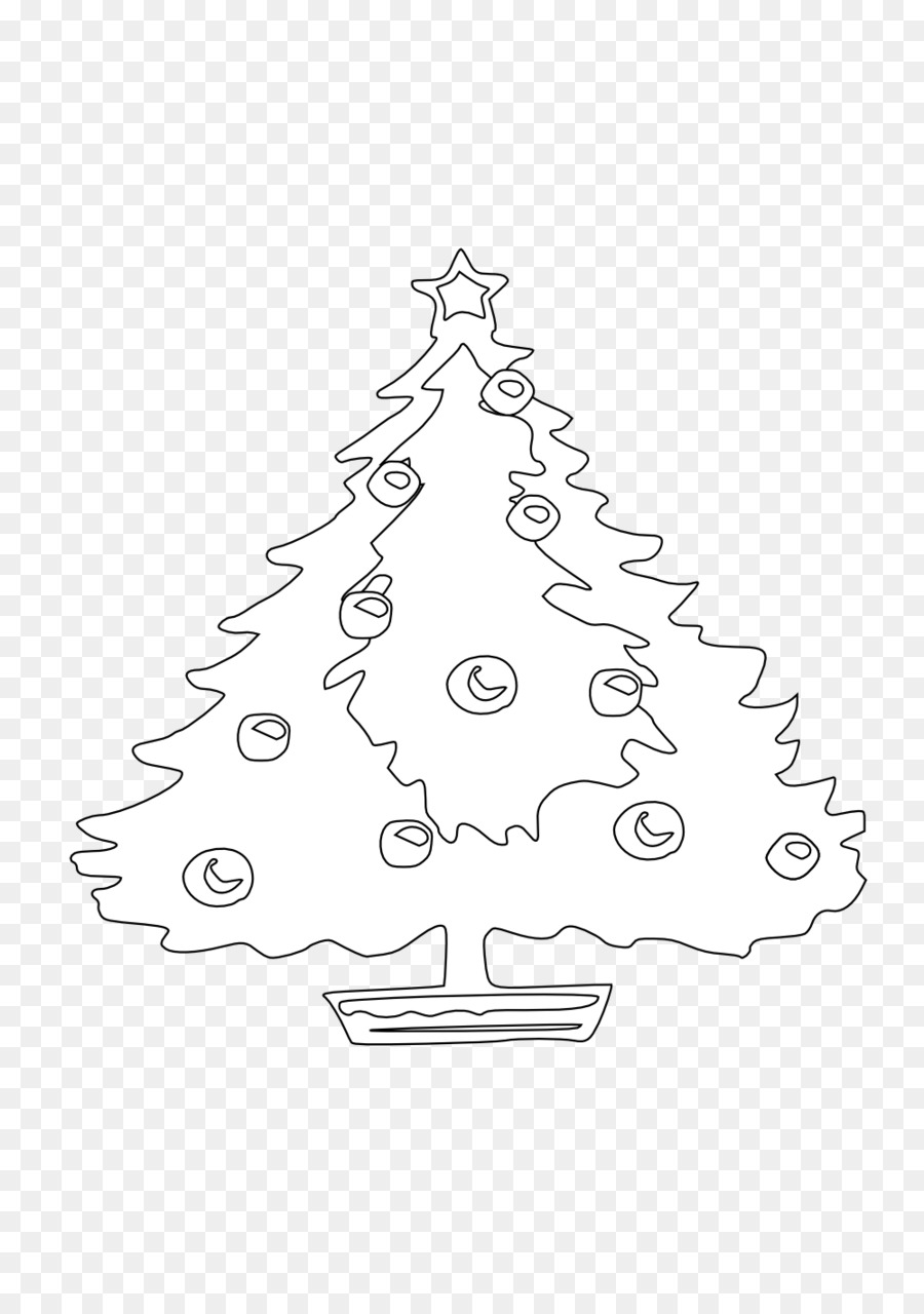 Albero di natale, ornamento di Natale il Giorno di Natale da Colorare libro di Abete - albero di natale