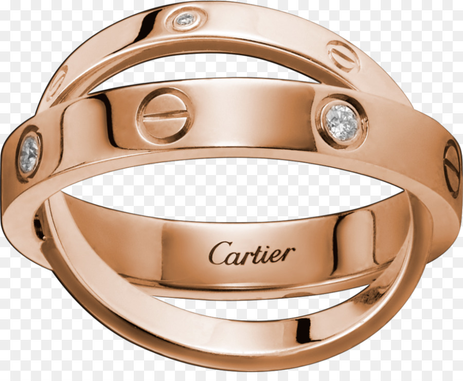 Cartier Ring Love Armband Diamanten Farbig gold - Ring