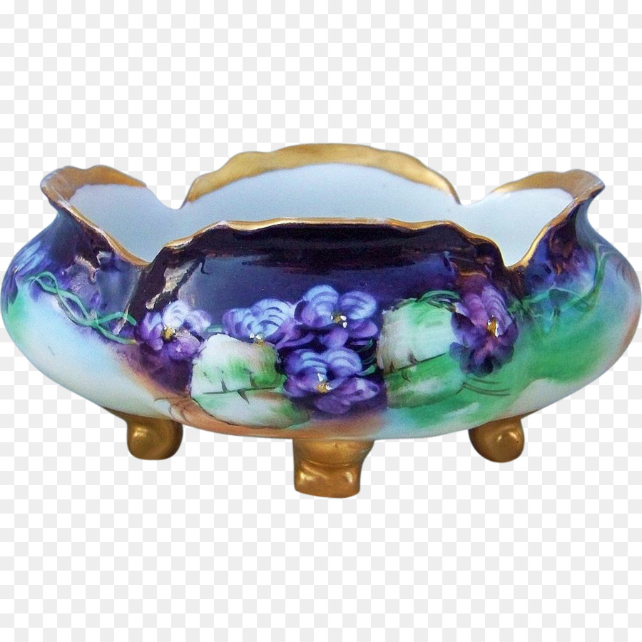 Keramikschale - von hand bemalt lila