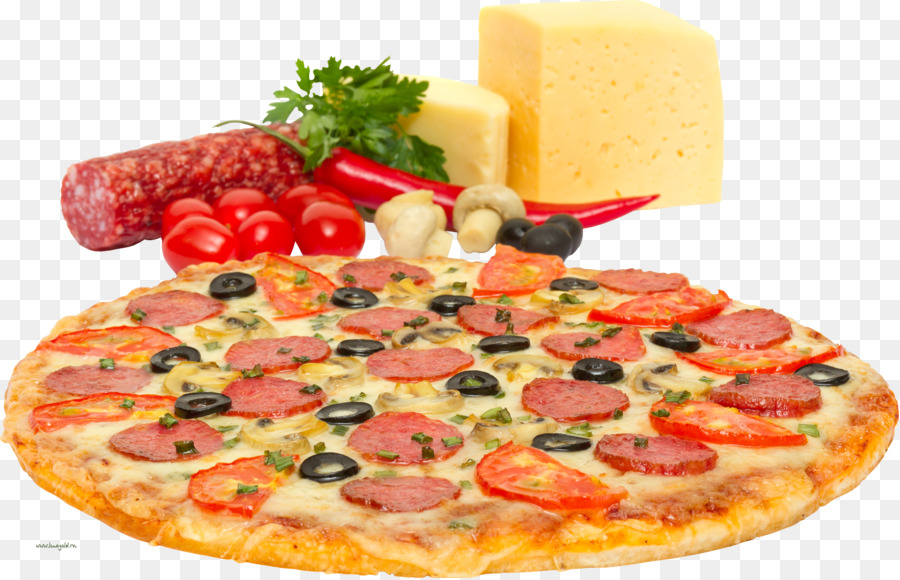 Pizza im kalifornischen Stil, die sizilianischen Pizza-Kuchen backt - Pizza