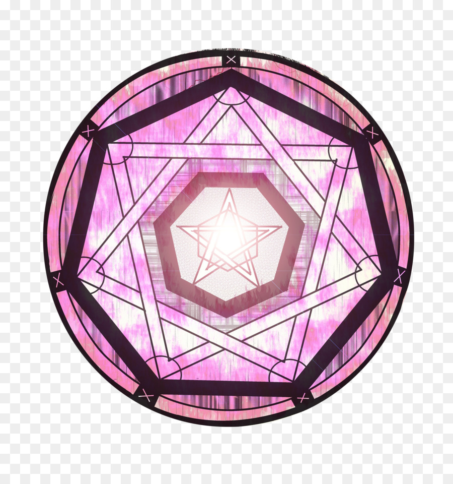 Symmetrie-Muster, Pink M Glas Unzerbrechlich - Siegel