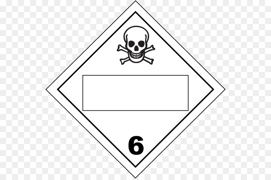 Tossicità merci Pericolose HAZMAT Classe 6 Tossici e sostanze infettive rifiuti Pericolosi simbolo di Pericolo - Hazmat