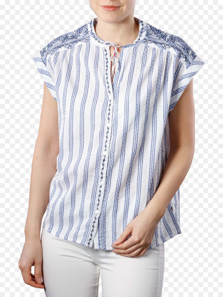 Bluse T shirt Shoulder Ärmel Button - T Shirt