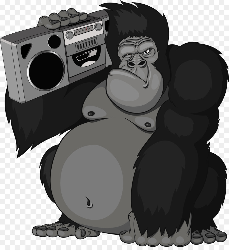 Gorilla Ape Clip art grafica Vettoriale Illustrazione - Gorilla
