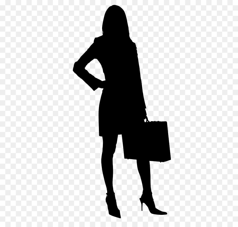 Uomo d'affari, clipart Donna di grafica Vettoriale Silhouette - donna