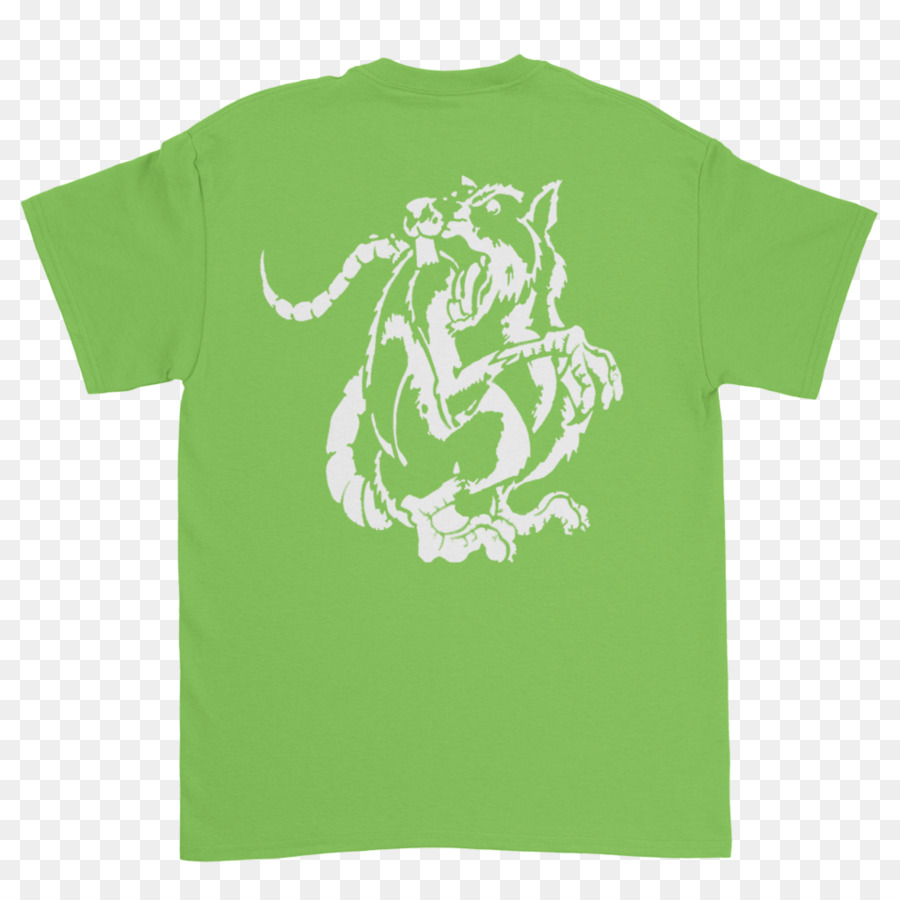 T-shirt Verde Manica Giallo - Maglietta
