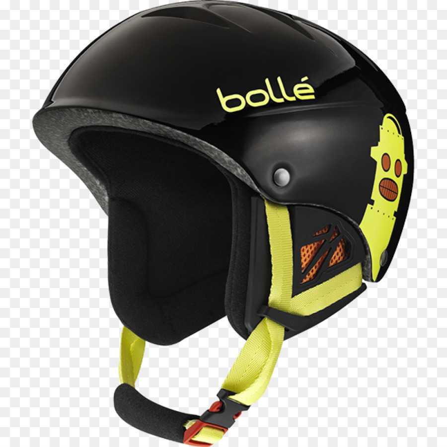 Ski   & Snowboard Helme, Ski Snowboard Bolle B Kid Ski Helm (FÜR Kleine Kinder)   Shiny Blue Puzzle   (M/L ) - schwarz glänzend