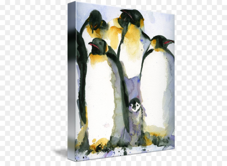 Vua chim cánh cụt Màu nước sơn nghệ Sĩ - Chim cánh cụt