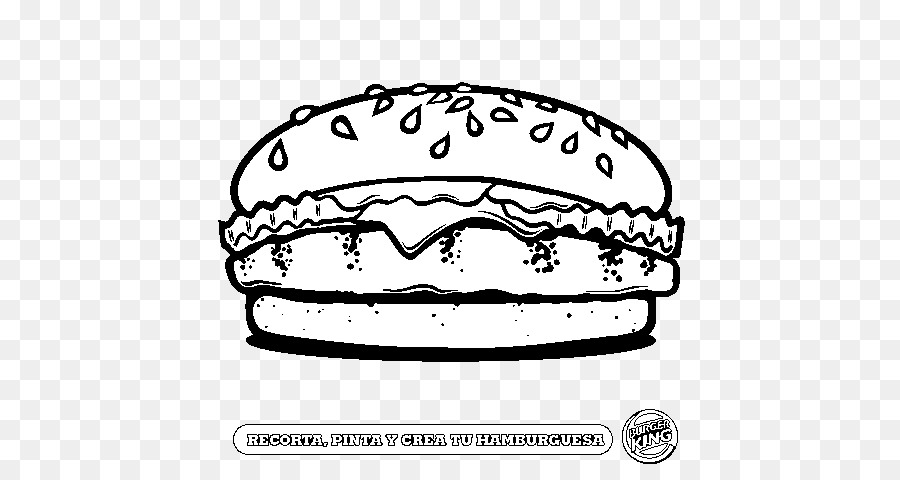 Hamburger mit Pommes Frites Cheeseburger Zeichnen Malbuch - Burger King