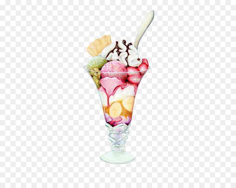 Sundae Ice Cream Cones Zeichnung - Eis