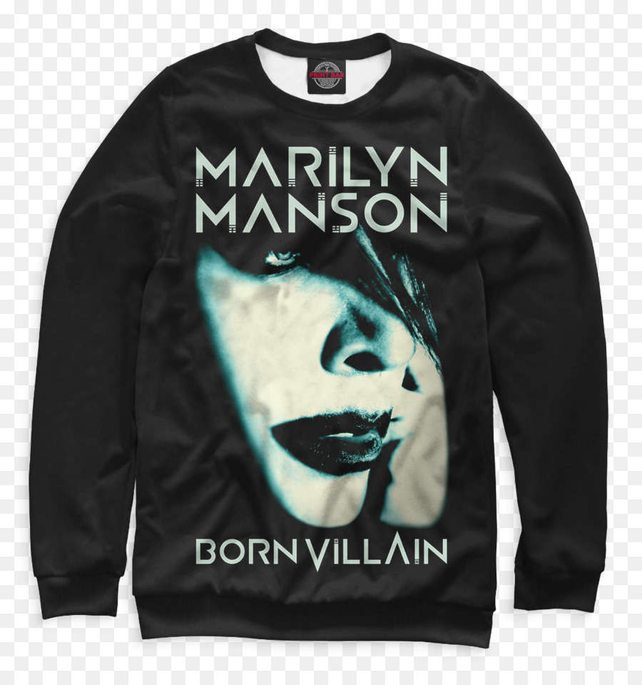 T-shirt Marilyn Manson Bandiera - Born Villain - per Nessuno - Manica della Felpa - Maglietta