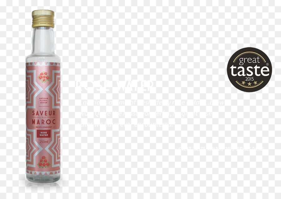 Likör-Extrakt-Gewürz-Tropfen-Glas-Flasche Saveurs ' du Maroc Rosenwasser - 15. august
