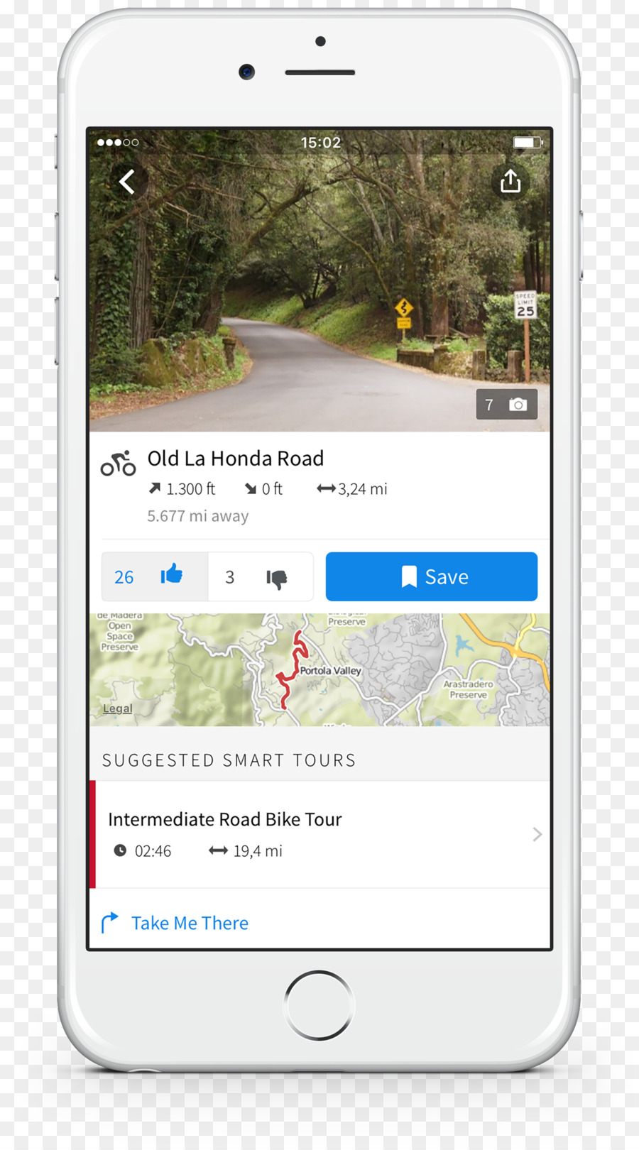 Smartphone Long distance cycling route Mobile Phones Route Mobile app - Smartphone