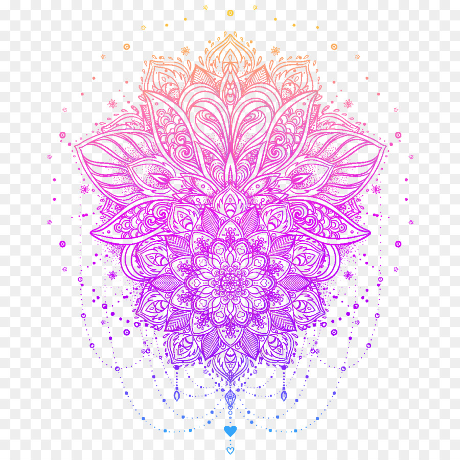 Vektor-Grafiken-Tattoo-Zeichnung Boho-chic-Ornament - Blume