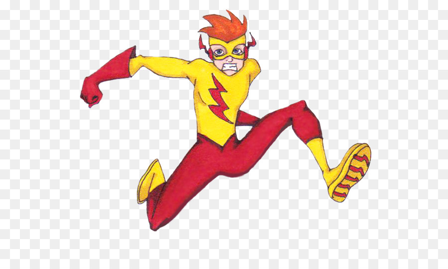 Clip-art-Superhelden-Illustration-Kostüm - Kid Flash