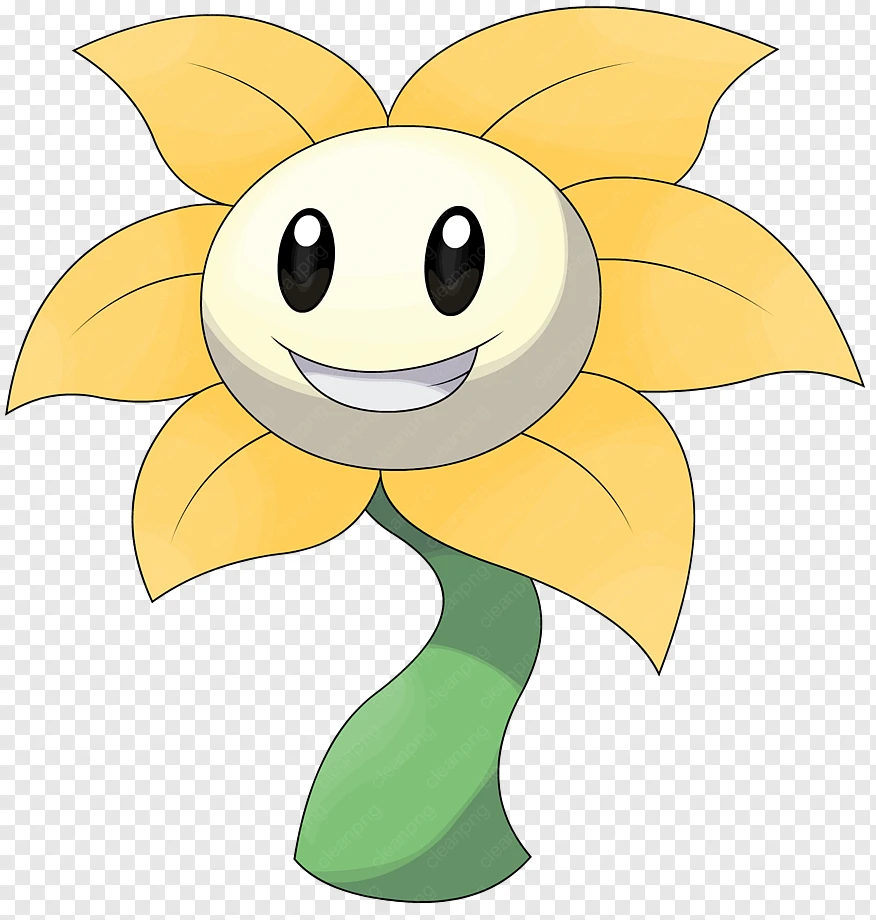Flowey Undertale sunflower m Smiley , others transparent background PNG clipart
