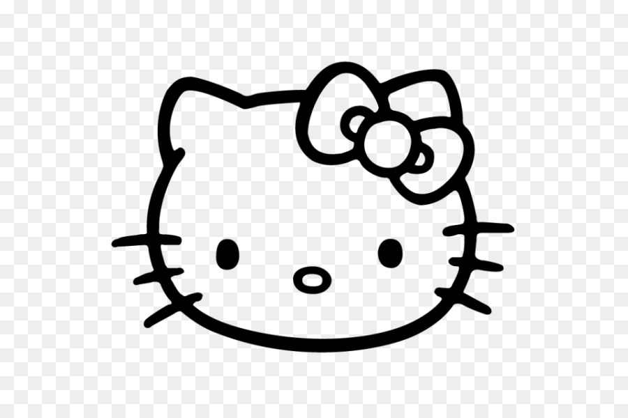 Hello Kitty grafica Vettoriale Immagine in bianco e Nero di Disegno - hello kitty telaio
