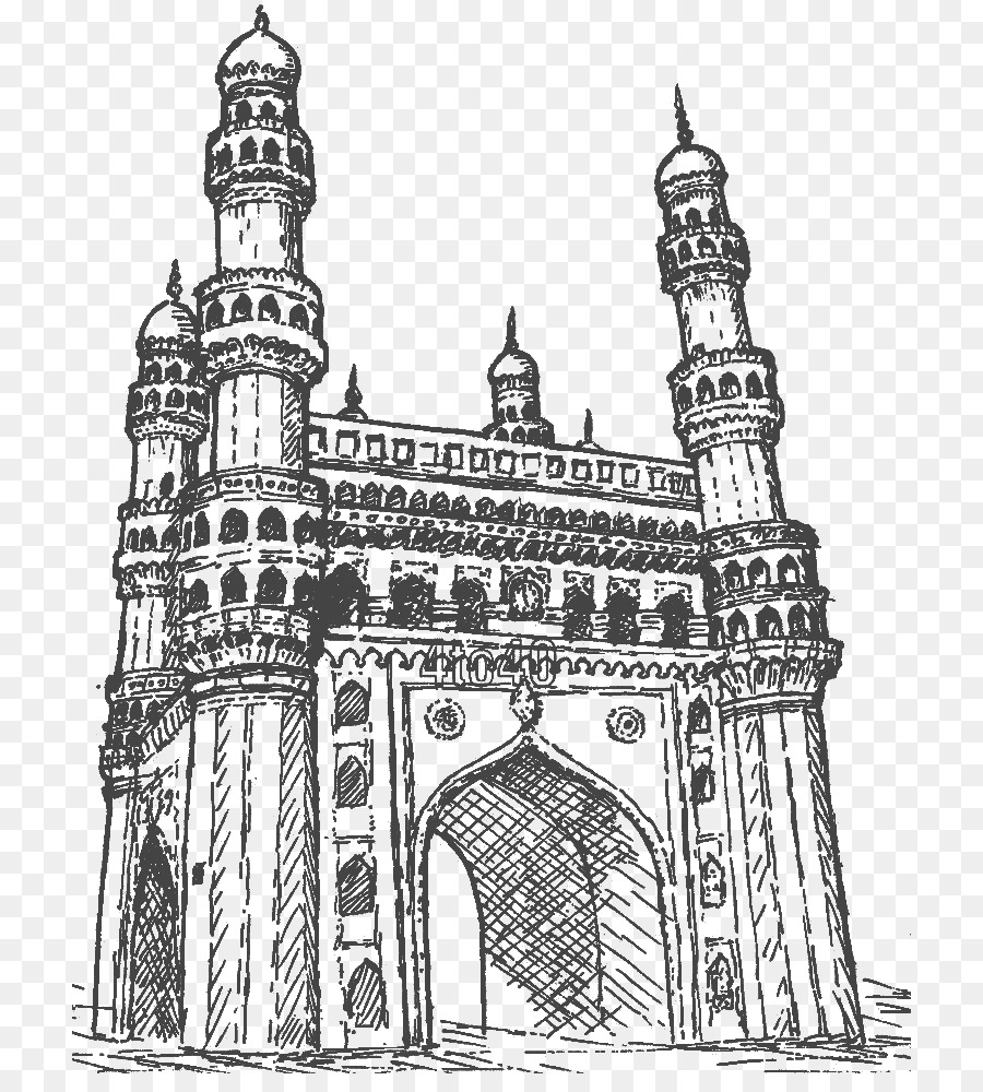 Hyderabad-Zeichnung Bild Denkmal-Video - Taj Mahal Zeichnung