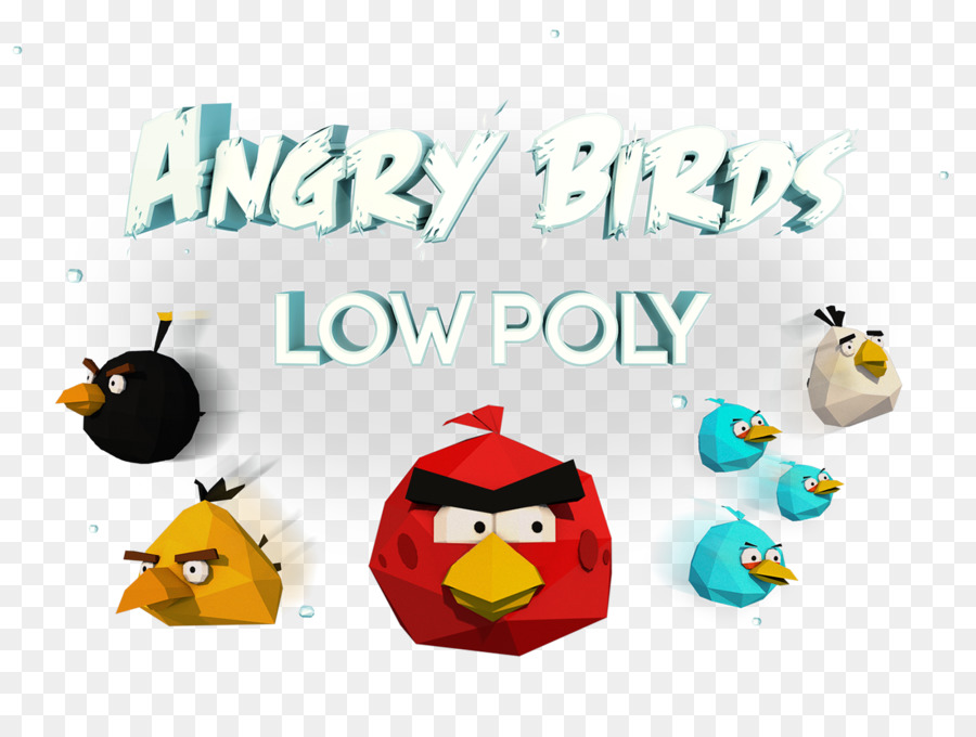 Low-poly 3D-computer-Grafik, Polygon-Künstler - Wütende Vögel Räumen