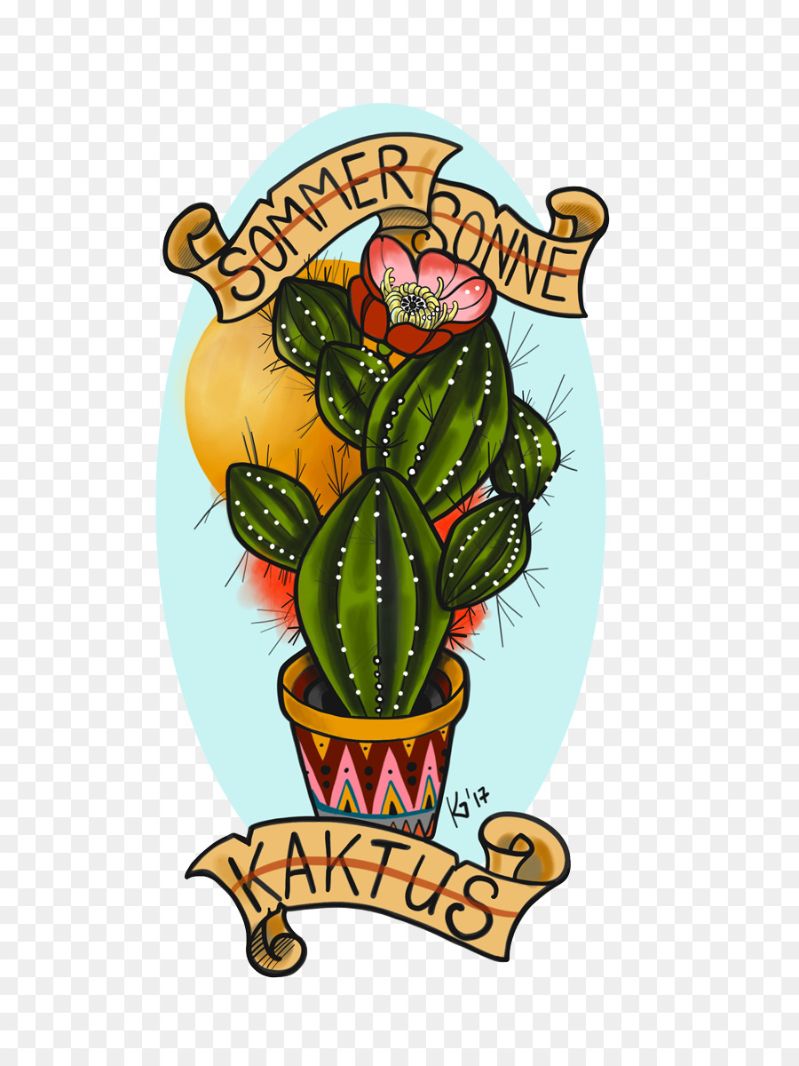 Illustrazione di Fioritura della pianta di Frutta Carattere di cartoni Animati - logo di cactus