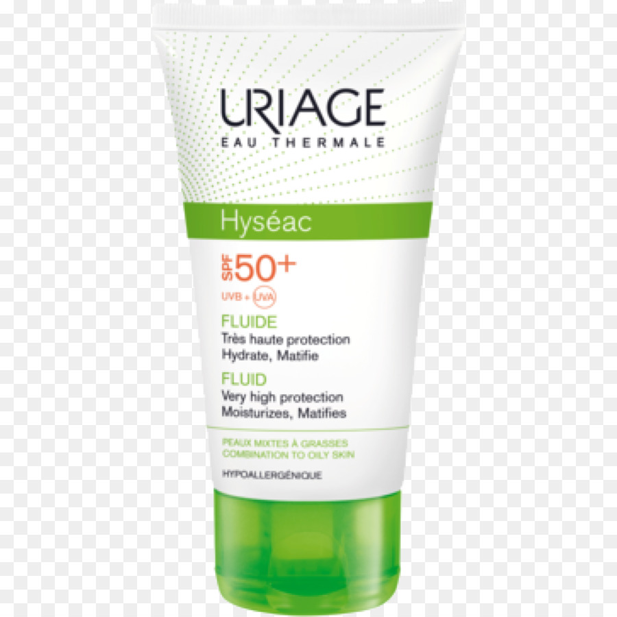 Uriage crema solare HYSÉAC 3-REGOL. Uriage Hyseac Fluido solare SPF50 Crema, Emulsione - la cocaina texture