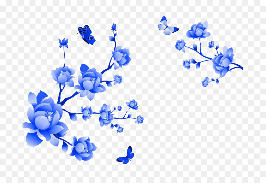 Portable Network Graphics Scaricare Immagine Blu di file di Computer - fiore blu clipart