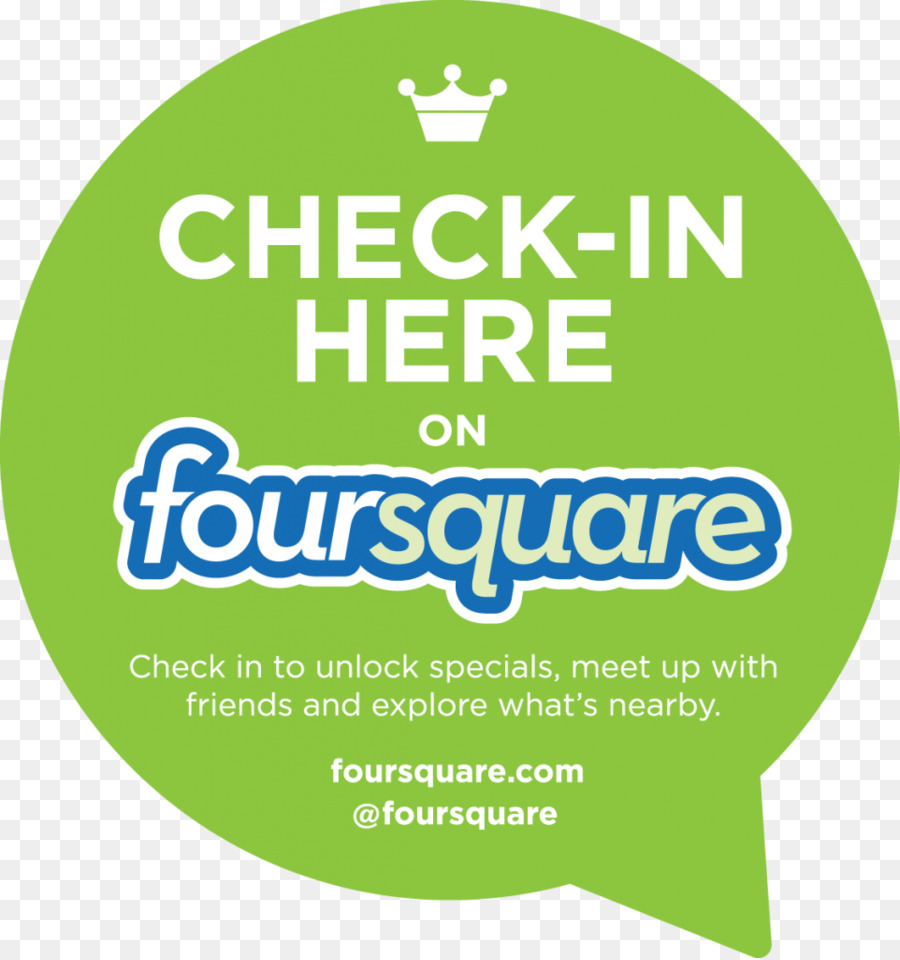 Social media Foursquare Check-in-Vier-Platz Schwarm - Social Media