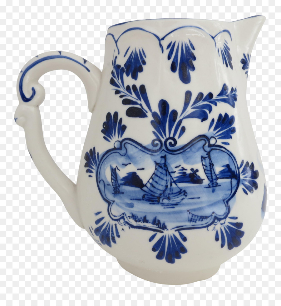 Krug Keramik Blaue und weiße Keramik Becher - Becher
