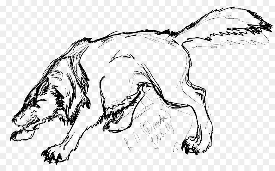 Hund-Skizze Zeichnen Linie Kunst Canidae - Hund