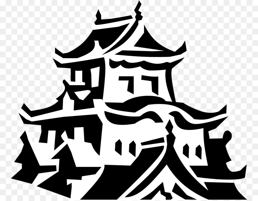 Clipart Albero Linea di Logo di messaggistica di Testo - Tempio cinese
