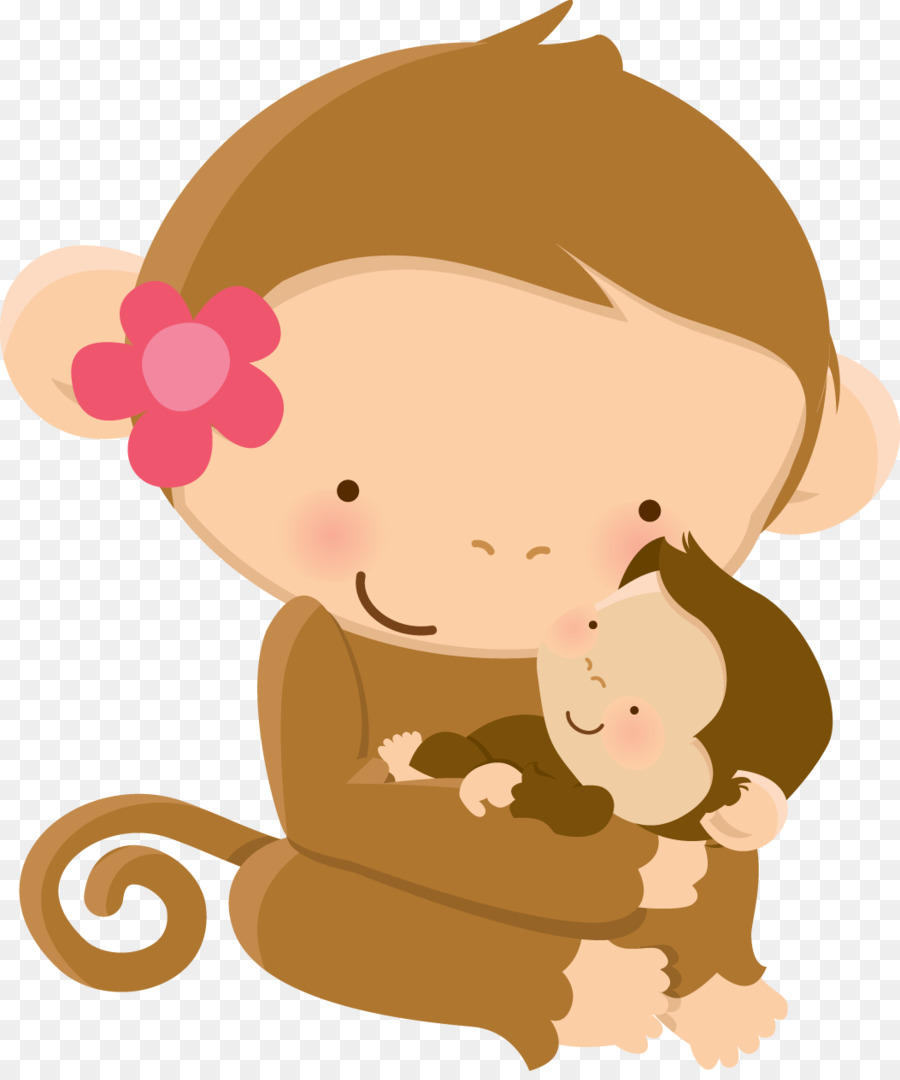 Trẻ sơ sinh Clip nghệ thuật Mẹ Khỉ Con - con