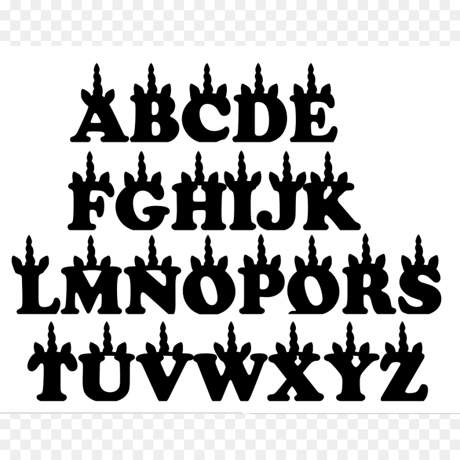 Buchstaben-Alphabet-Schrift-Einhorn Letras - Einhorn