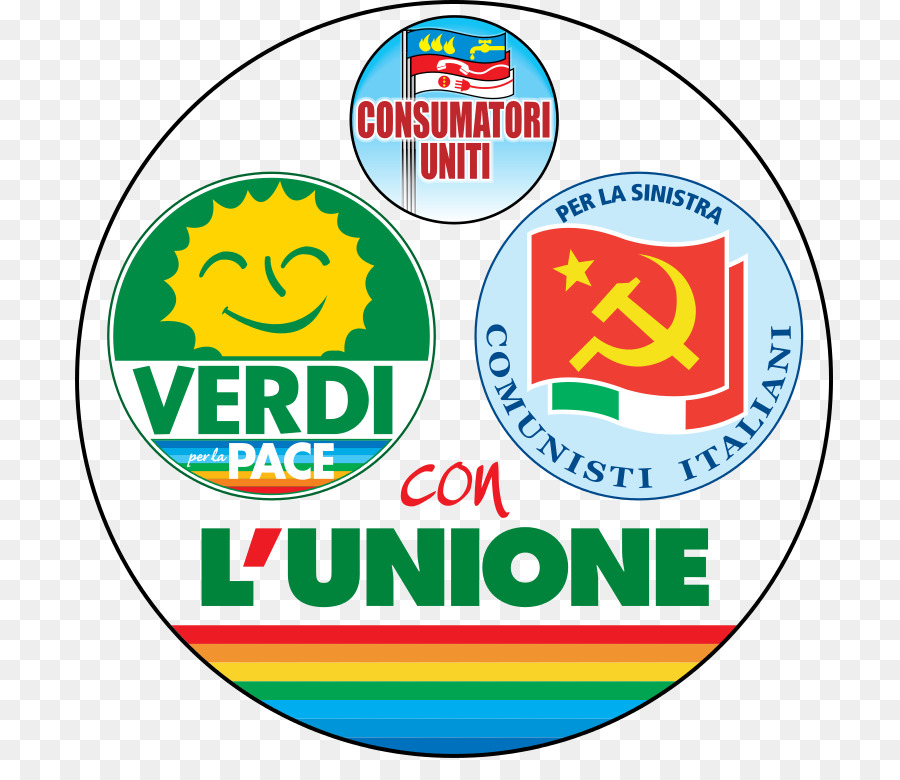 Insieme con l'Unione Federazione dei Verdi Logo Simbolo del Partito dei Comunisti italiani - fare clic su film 2006