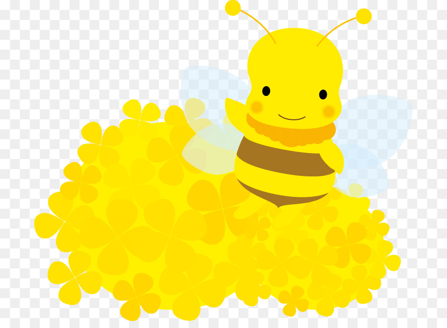Illustrazione di un ape seduto sul diritto di flusso - altri