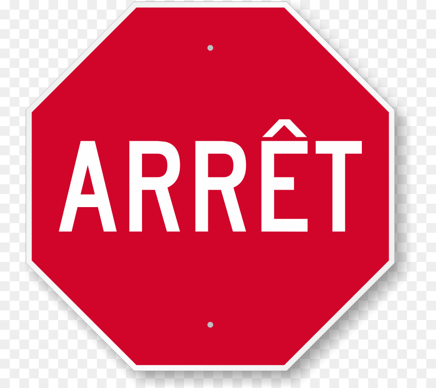 Stop Segnaletica Logo di lingua francese Wendake, Quebec - modelli francesi
