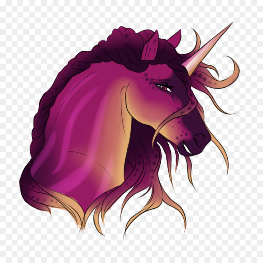 Grafica Unicorno Illustrazione Viola Demone - unicorno