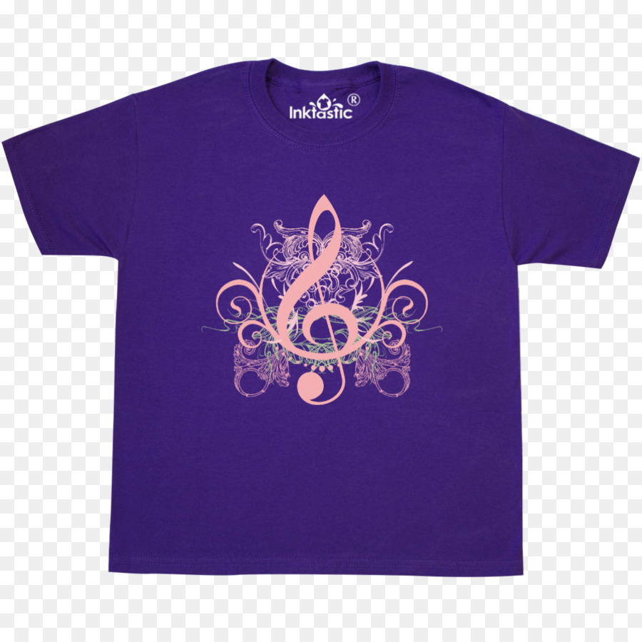 T-shirt arti Visive Manica Viola Font - Maglietta