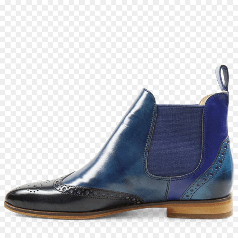 Schuh Leder Cobalt blue Boot - Marine blau mid heel Schuhe für Frauen