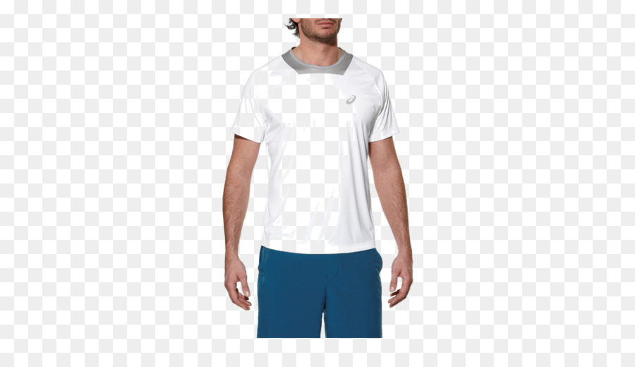 T-shirt von Asics Athlet Shortsleeve Men ' s Tennis Shirt M White Schulter Sportswear - T Shirt