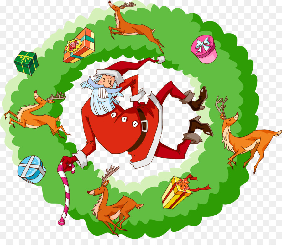 Babbo Natale Clip art Renna grafica Vettoriale Giorno di Natale - babbo natale