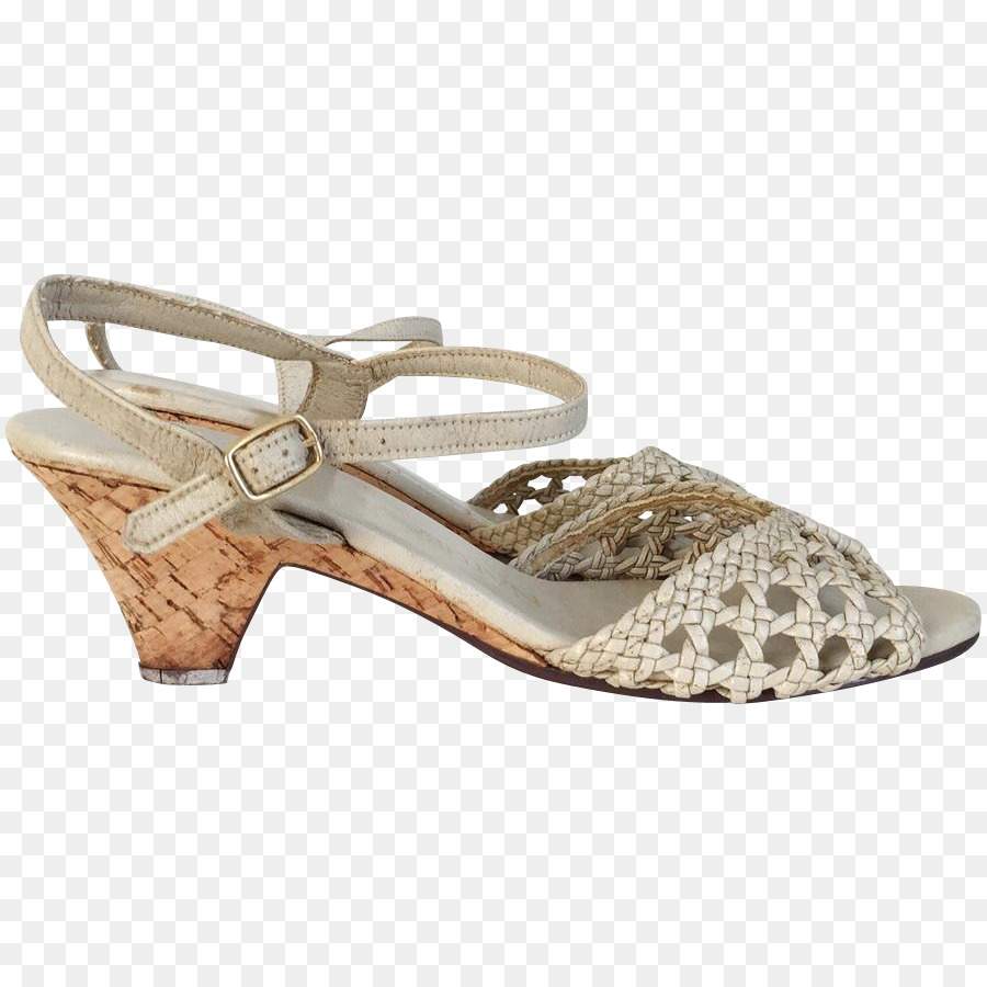 Peep-toe scarpe Sandalo Zeppa Beige - Sandalo