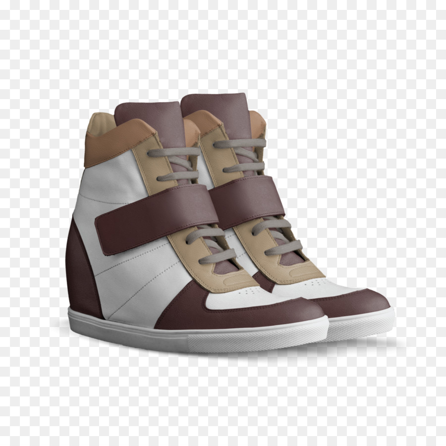Scarpe sportive Prodotto di design in pelle Scamosciata - la stampa leopardata, tacco a zeppa scarpe per le donne
